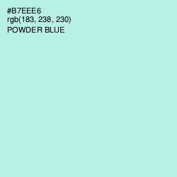 #B7EEE6 - Powder Blue Color Image